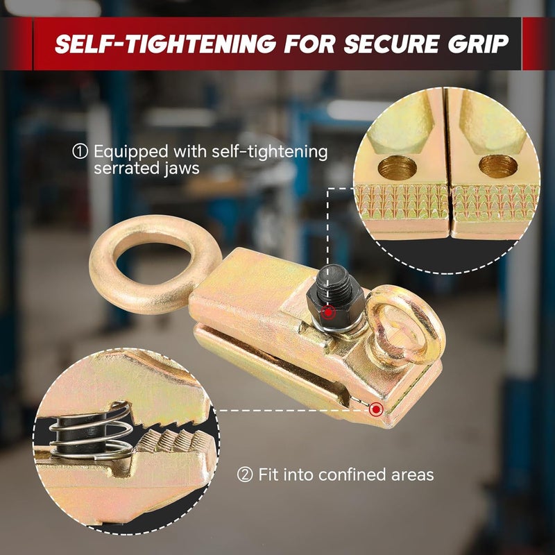 weyleity 5 Ton 2-Way Auto Body Repair Clamp Tool | Self-Tightening Frame Pull Clamps with High Hardness Anti-Rust Grips for Sheet Metal Maintenance & Collision Repair - Image 5